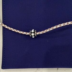 Pandora White and Silver charm